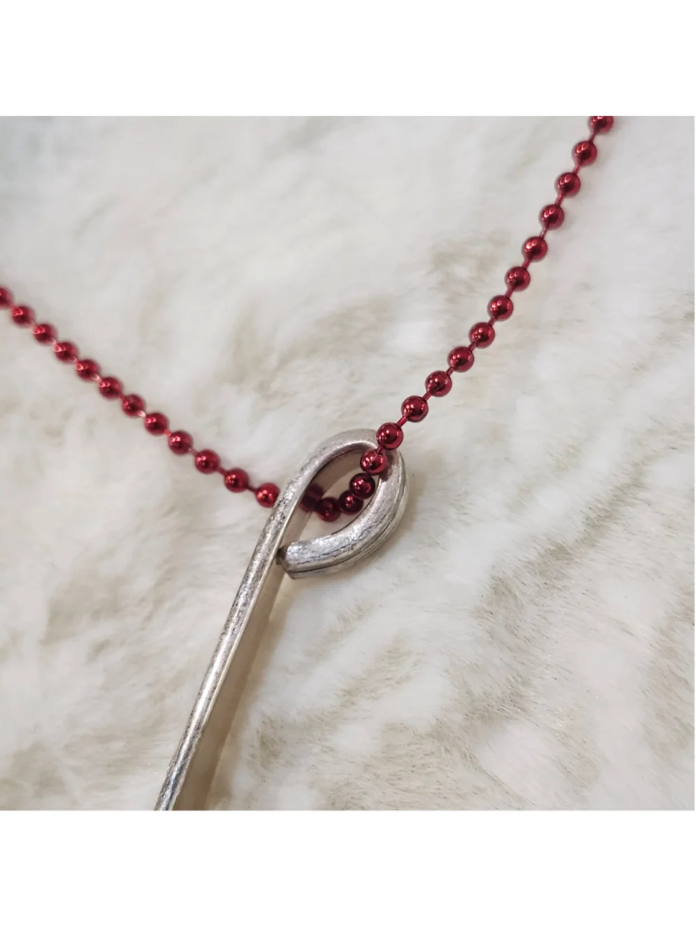 Floral Spoon Pendant Necklace Handmade Fashion Jewelry Ball Chain silverwear - Picture 3 of 5